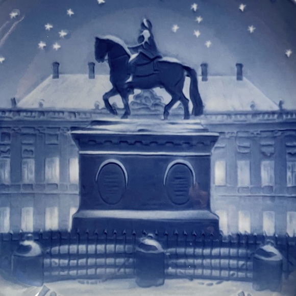 Antique 1914 CHRISTMAS PLATE / Bing & Grondahl / AMALIENBORG PALACE / Copenhagen - Picture 2 of 7